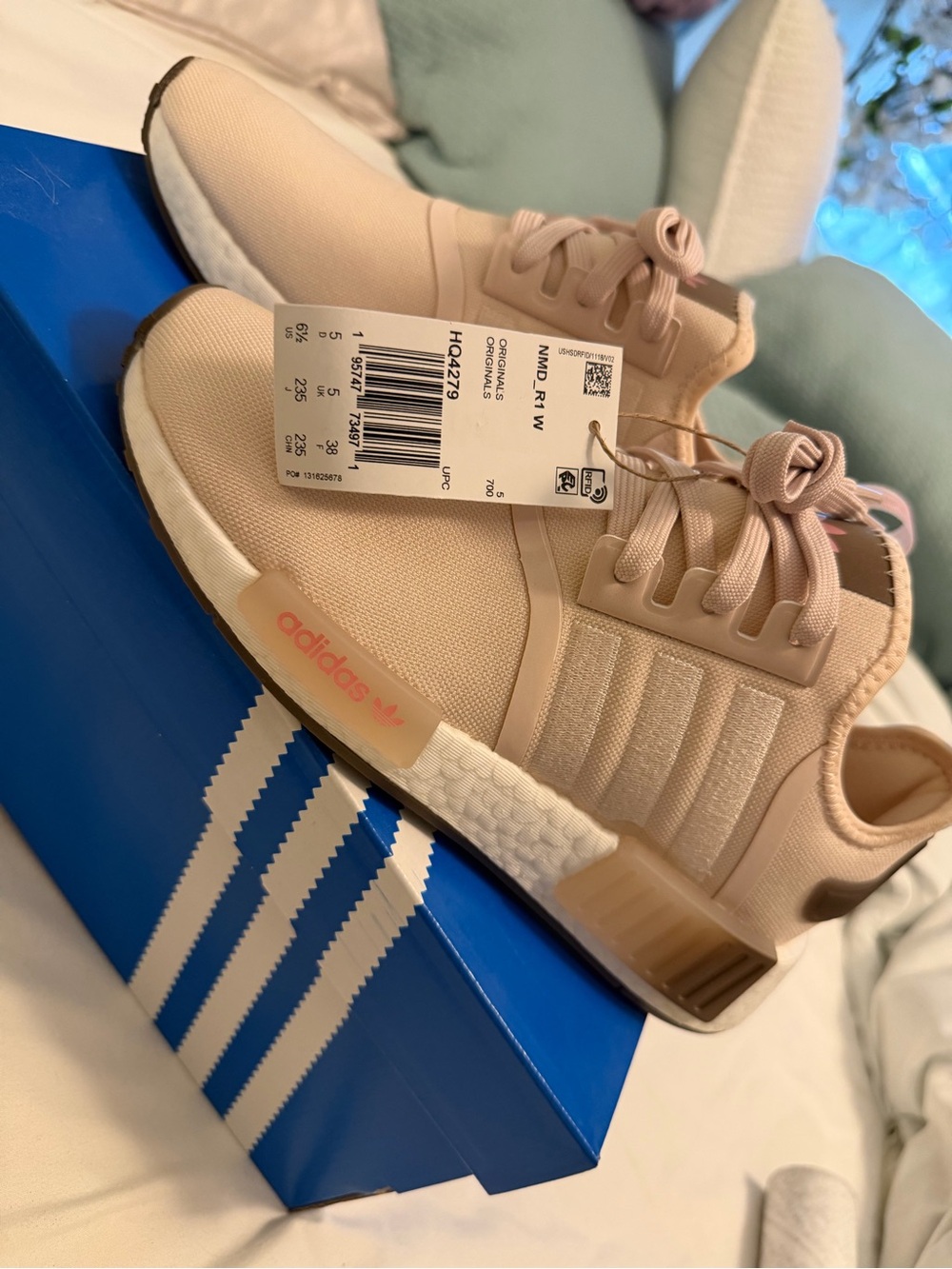 Adidas Originals NMD R1 Beige & Pink Sneakers – Women’s 6.5 – NWT